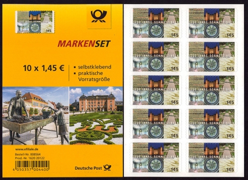 Bund, Folienblatt 54 postfrisch, MiNr. 3221 - 1250 Jahre Schwetzingen