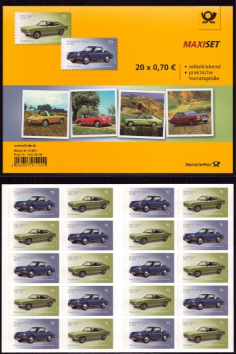 Bund, Folienblatt 53 postfrisch, MiNr. 3213-3214 - Klassische Deutsche Automobile