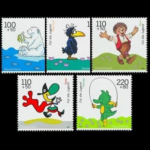 Bund, Michel Nr. 2055-2059 postfrisch - Eisbär, Mecki, Rabe, Tabaluga