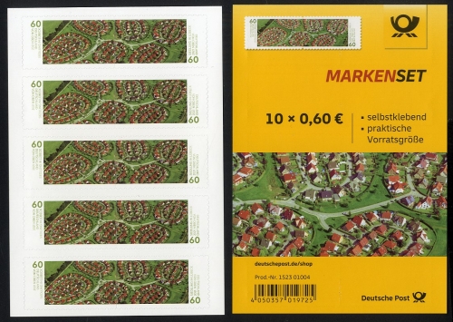 Bund, Folienblatt 103 postfrisch, MiNr. 3583-3584 - Lübeck von oben