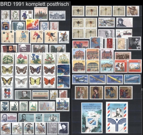 Bund Jahrgang 1991 postfrisch komplett