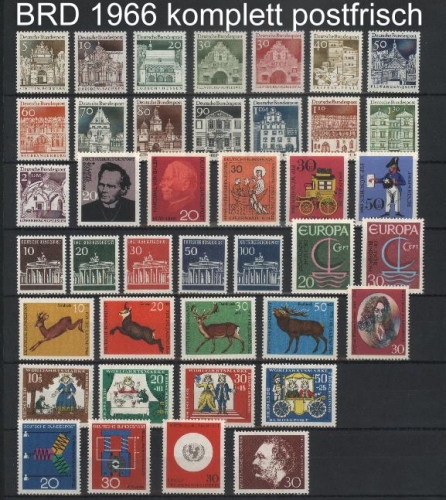 Bund Jahrgang 1966 postfrisch komplett
