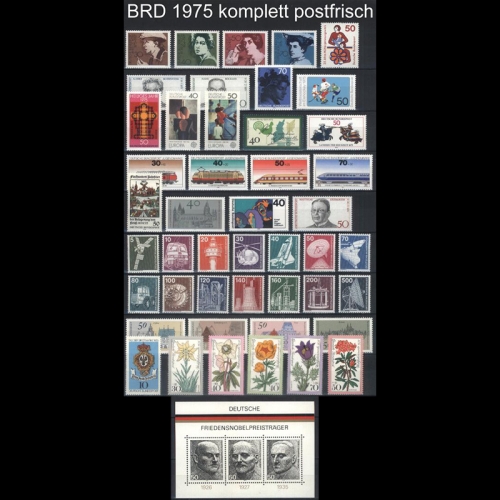 Bund Jahrgang 1975 postfrisch komplett
