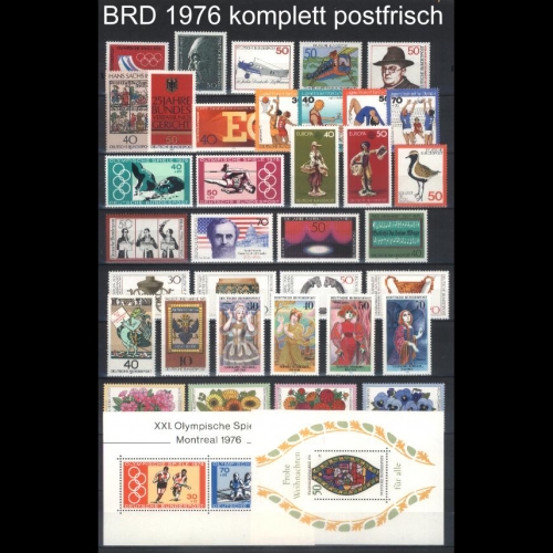 Bund Jahrgang 1976 postfrisch komplett