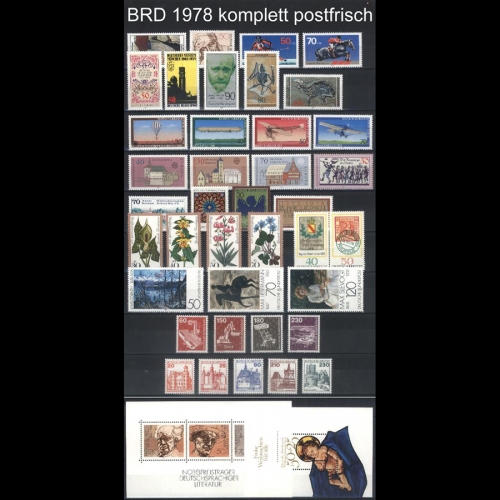 Bund Jahrgang 1978 postfrisch komplett