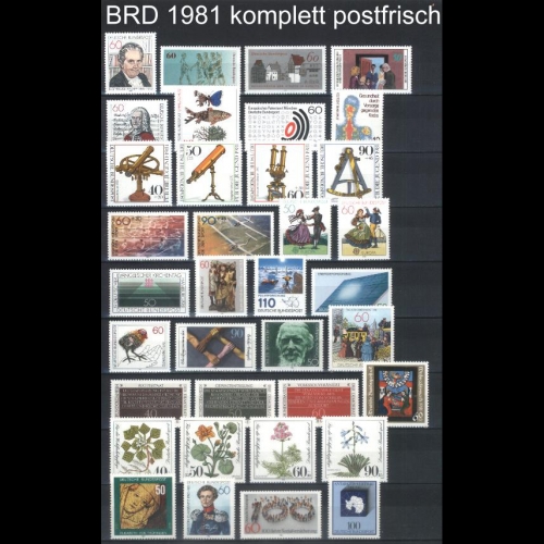 Bund Jahrgang 1981 postfrisch komplett