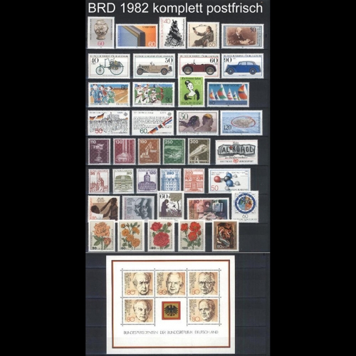 Bund Jahrgang 1982 postfrisch komplett