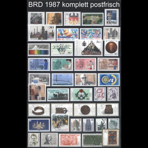 Bund Jahrgang 1987 postfrisch komplett