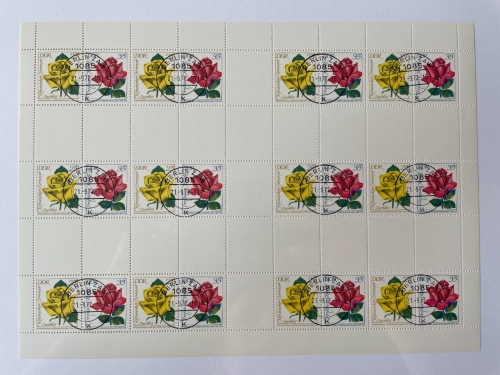DDR, MiNr. 1779-1780 MHB 15 C Markenheftchenbogen kompletter Bogen gestempelt