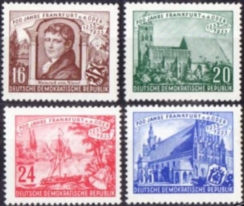 DDR, MiNr. 358-361 postfrisch - 700 Jahre Stadt Frankfurt an der Oder