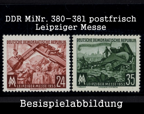 DDR, MiNr. 380-381 postfrisch - Leipziger Herbstmesse 1953