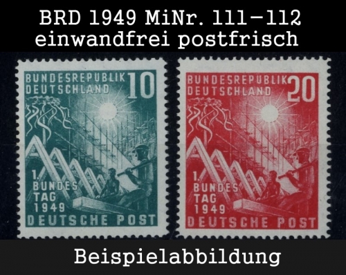 Bund, Michel Nr. 111-112 postfrisch - Bundestag in Bonn