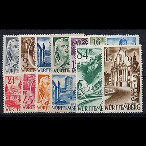 Französische Zone, Württemberg Michel Nr. 1-13 postfrisch