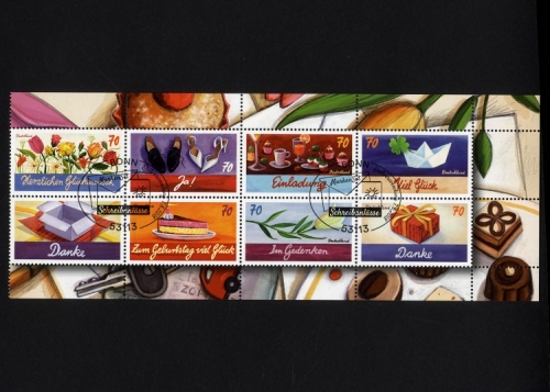 Bund 3386-3387 Zusammendruckbogen H-Blatt 53 gestempelt ESST BONN - Schreibanlässe