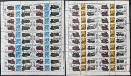DDR, MiNr. 2629-2632 DV DWD Bogen Zusammendrucke gestempelt Druckvermerk