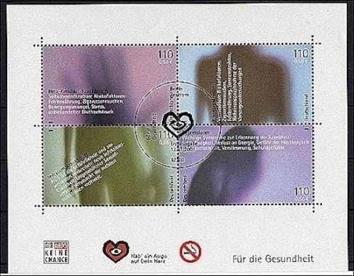 Bund, Block 54 - Für die Gesundheit gestempelt ESST BONN