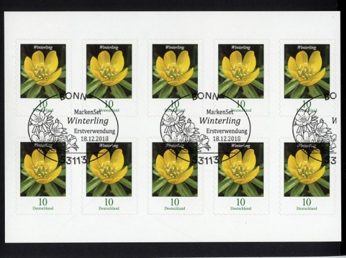 Bund, Folienblatt 81 gestempelt ESST - 3430 - Winterling