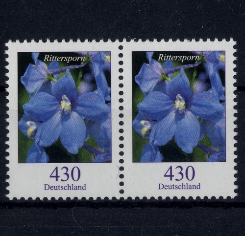 Bund, Michel Nr. 2435 postfrisch waagerechtes Paar - Blumen: Rittersporn
