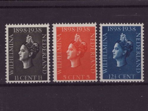 Niederlande Michel Nr. 318-320 tadellos postfrisch - Königin Wilhelmina