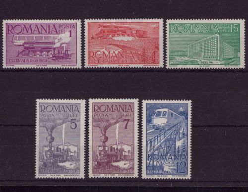 Rumänien Michel Nr. 609-614 tadellos postfrisch - Eisenbahn