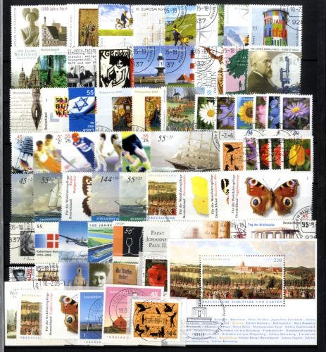 BUND - Jahrgang 2005 gestempelt komplett mit selbstklebenden Briefmarken