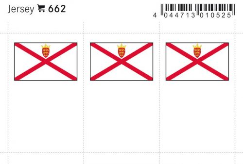 6 farbige Flaggensticker Jersey