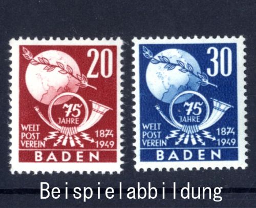 Französische Zone, Baden Nr. 56-57 postfrisch - 75 Jahre UPU Weltpostverein