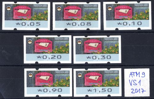 Bund, ATM 9 VS1 postfrisch - Briefe Empfangen - 2017