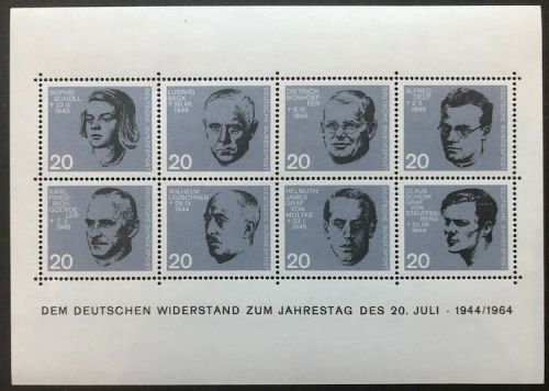 Bund, Block 3 postfrisch - Widerstandskämpfer