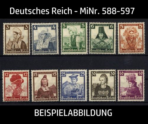 Deutsches Reich, MiNr. 588-597 postfrisch - Volkstrachten