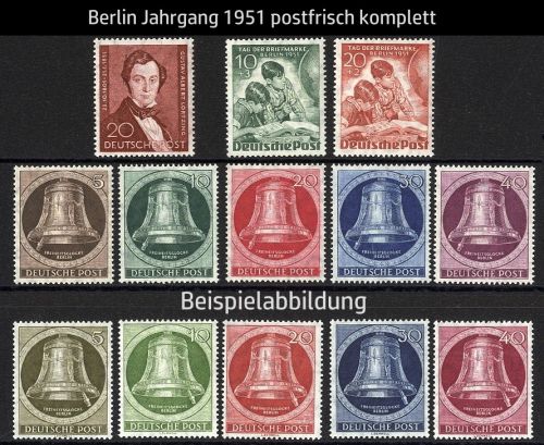 Berlin, Jahrgang 1951 postfrisch komplett, Nr. 74, 75-79, 80-81, 82-86