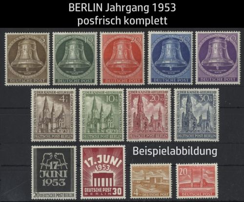 Berlin, Jahrgang 1953 postfrisch komplett, Nr. 101-105, 106-09, 110-113