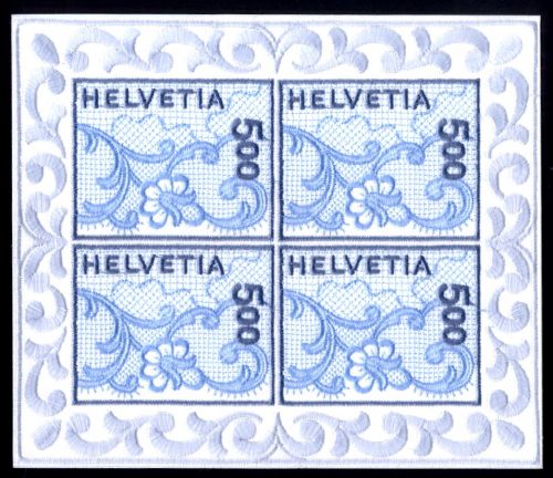 Schweiz MiNr. 1726 Kleinbogen postfrisch - NABA 2000 St. Gallener Stickerei
