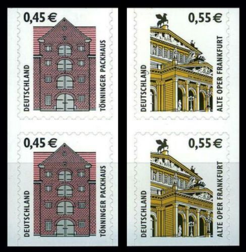 Bund, Michel Nr. 2303-2304 BC / BD postfrisch - Tönninger Packhaus + Alte Oper selbstklebend