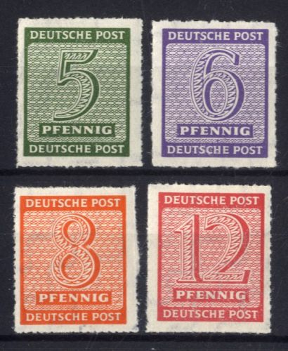 SBZ, Michel Nr. 116-119 DX postfrisch - Rosswein Durchstich Postmeistertrennung