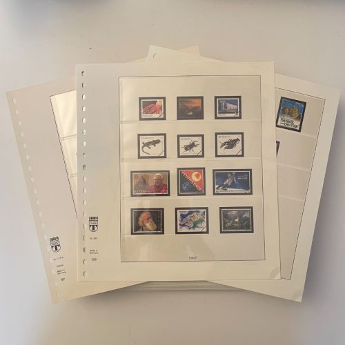 20 x Lindner-T Blankoblätter ohne Einlagen 1, 2, 3, 4, 5, 6 Streifen > Aussuchen