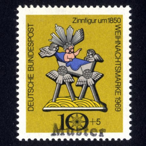 Bund Michel Nr. XII postfrisch - Attest Schlegel BPP - Weihnachten 1969