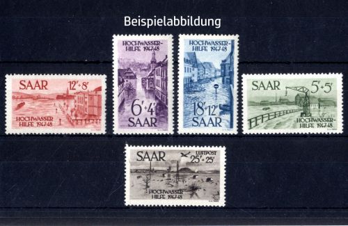 Saarland, Michel Nr. 255-259 postfrisch - Hochwasserhilfe 1948