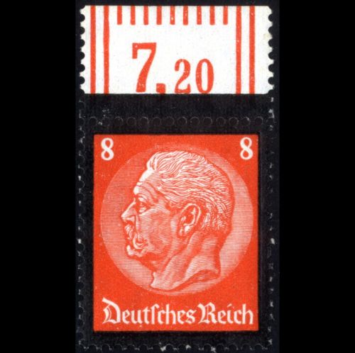 Deutsches Reich Michel Nr. 551 W OR Oberrand postfrisch Walzendruck - Hindenburg