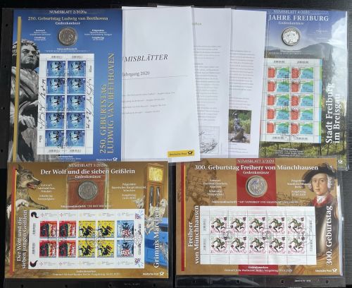 NUMISBLÄTTER Jahrgang 2020 komplett NUMISBLATT 1/20-4/20 + Beschreibung