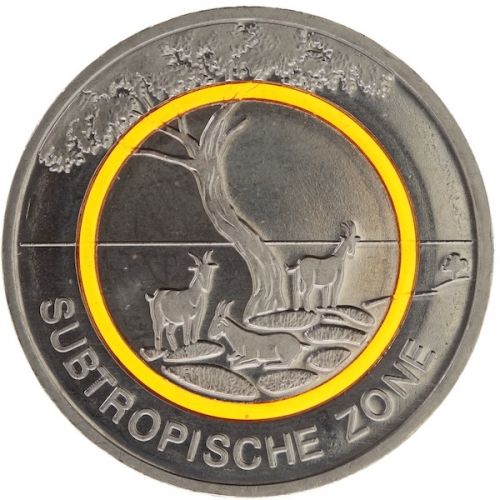 5 EURO 2018 D - München - Subtropische Zone - bankfrisch aus Rolle