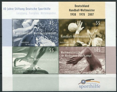 Bund, Block 70 postfrisch - 40 Jahre Stiftung Deutsche Sporthilfe