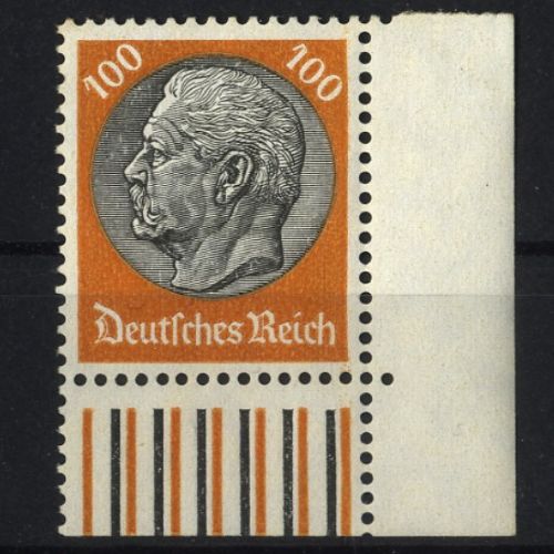 Deutsches Reich Michel-Nr. 528 ER W Ecke Eckrand postfrisch - Walzendruck