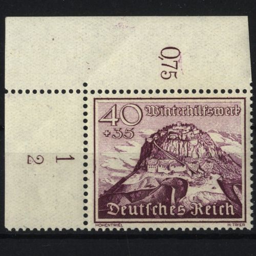 Deutsches Reich MiNr. 738 BE ol FN 2 Ecke Eckrand Formnummer postfrisch