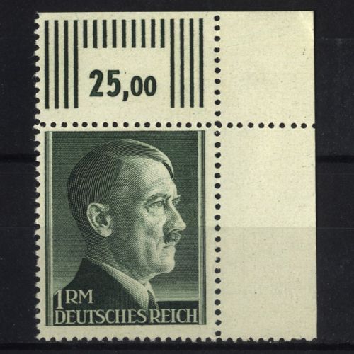 Deutsches Reich, MiNr. 799 A BE or Ecke Eckrand postfrisch - 1 RM Adolf Hitler