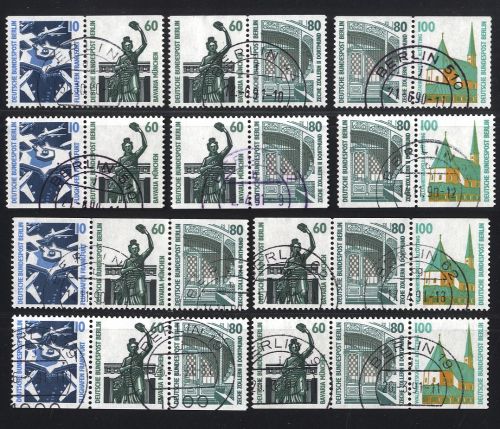 Berlin Zusammendruck W89-W98 gestempelt komplett, geprüft Schlegel BPP