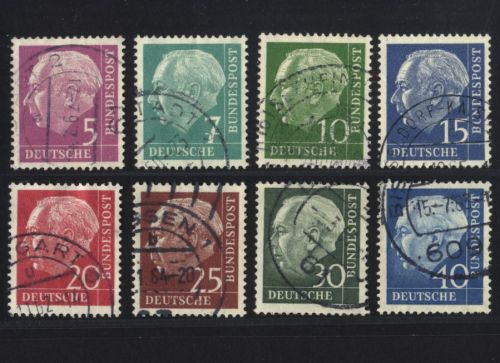 Bund 179-260 y gestempelt, geprüft Schlegel BPP - Heuss lumogen