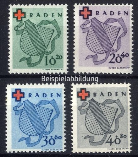 Französische Zone, Baden Nr. 42-45 A postfrisch - Deutsches Rotes Kreuz