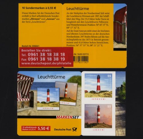 Bund Markenheftchen MH 75b La mit großem roten Bestell-Aufkleber