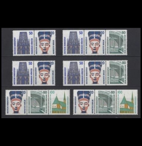 Bund, alle Zusammendruck W101-W106 postfrisch aus MH 31, H-Blatt 35